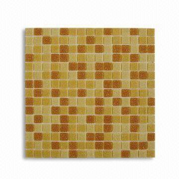 327 x 327mm Washable Glass Mosaic Tiles with Acid-proof, Different Colors are Available