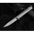 Coltello tascabile da caccia con manico in titanio S35VN con clip