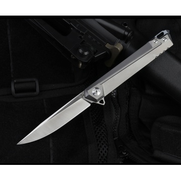 Lovecký kapesní nůž s titanovou rukojetí S35VN s klipem