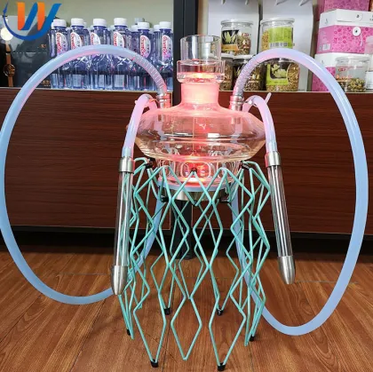 Good quality with  LED  light medusa all glass shisha hookah