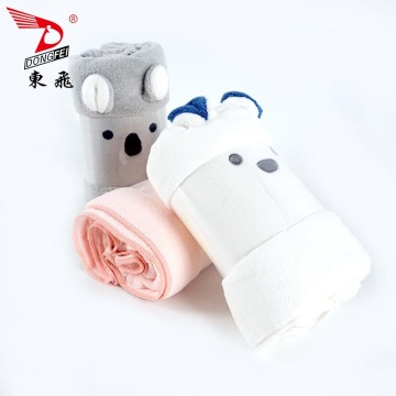 cute animal design coral fleece towel
