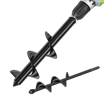 Fiberglass Handle Garden Post Hole Digger with Auger: Ideal Tool for Planting Bulbs and Seedlings