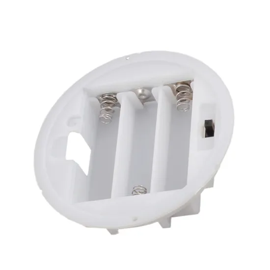 2 AA Battery Holder with Cover Box - Plastic Waterproof ABS White Circular