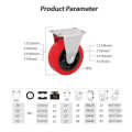 Leichte TPU Rigid Caster Furniture Industrial Casters