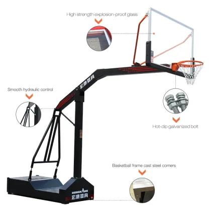 Customized Mechanically-Adjusted Basketball Hoop Stand