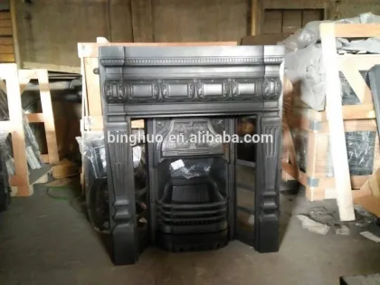 wall wood fireplace