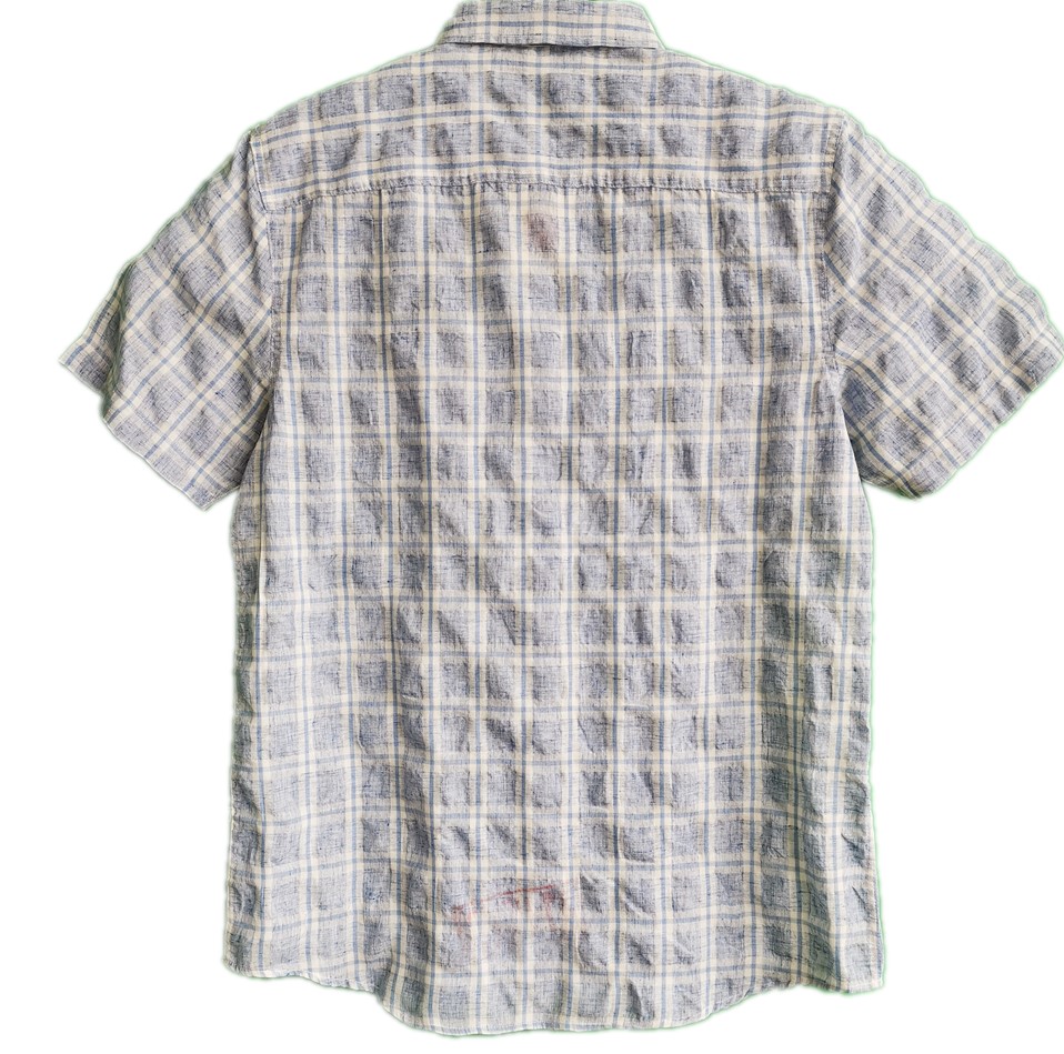 Cotton Y D Crepe Short Shirt Fabric Washed