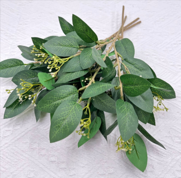 Hot Sale Green Leaves Silk Eucalyptus for Wedding Decoration