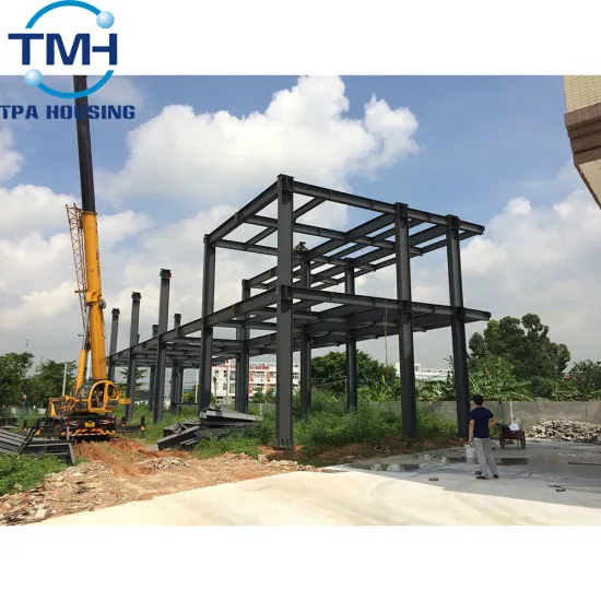 prefabricated two story steel structure warehouse