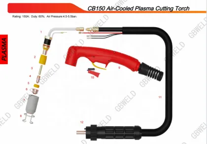High Quality Plasma Consumables CB150 Cutting Torch C1353 for Cebora CP150 Cutting Torch