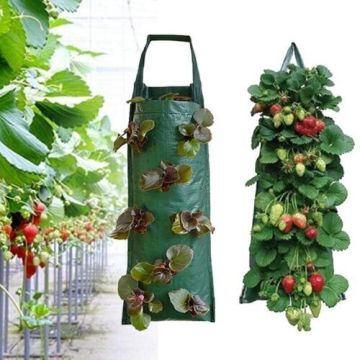 4/8 Pocket Hanging Planter Bag with Handles: Perfect for Growing Flowers and Plants