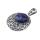 Sodalite 20MM Cabochon Alloy Gemstone Pendant