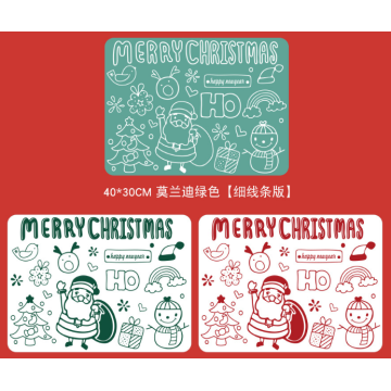 Merry Christmas tasarım çocuklar için silikon placemat