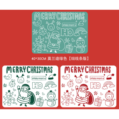 Merry Christmas Design Silicone Placemat for Kids