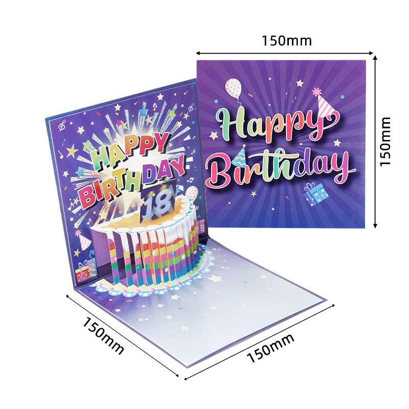 birthday cake pop up card