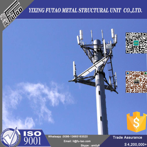 20M 30M 35M Telecom Tower With Slip Joint