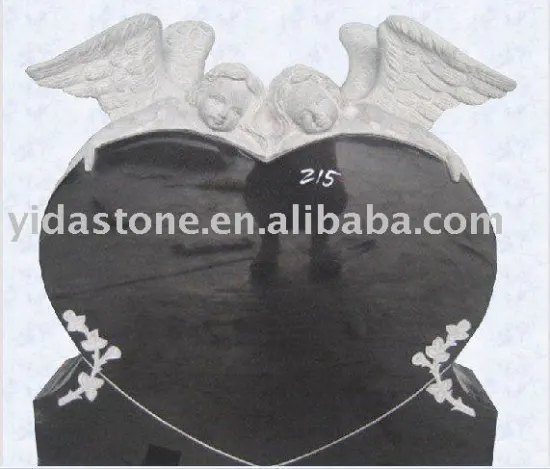 Black granite gravestone