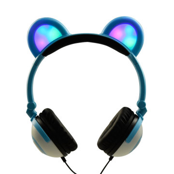 holiday gifts bear ear lighting headphone for children