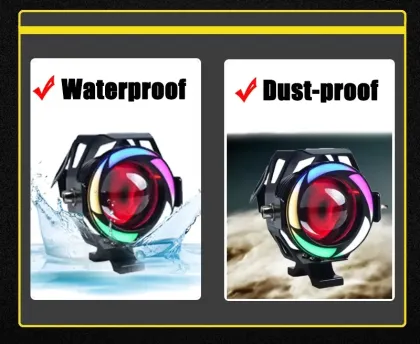 LED Eye Motorcycle Lighting System U7 Fog Lights 40W Driving Lights 1600LM with Angel Eyes