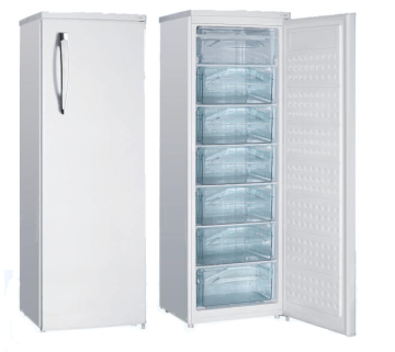 110/220V 200L Single Door Vertical Refrigerator/Freezer for Home