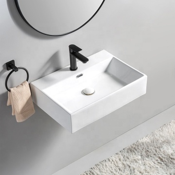 Dinding seramik digantung sinki bilik mandi segi empat tepat untuk salle de bain