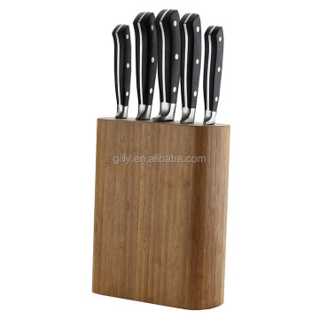 Stainless Steel Super Chef Knife Set with Bamboo Stand for Sale