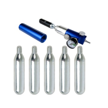 Bottle Shaped Bike Pump with 8g CO2 Cartridge and Quick Release Valve