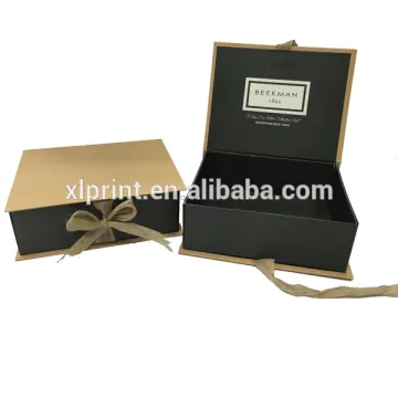 unique design collapsible gift box with ribbon closure , folding paper gift boxes