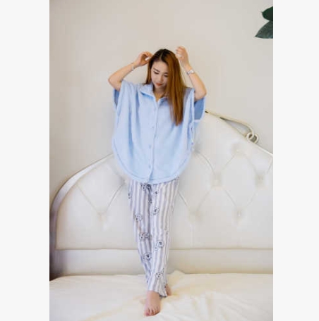 Light blue cloak-style pajamas