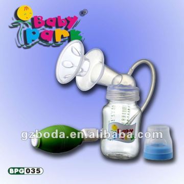 Advanced BPA FREE manual breast milk pump with PP feeding bottle