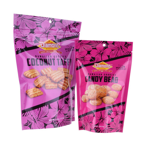 Printed Plastic doypack cookies bag with hang hole