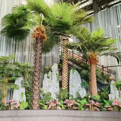 Wholesale FiberGlass Artificial Areca Palm Trees & Coconut Plants