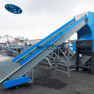 Plastic HDPE PP container crushing washing recycling line