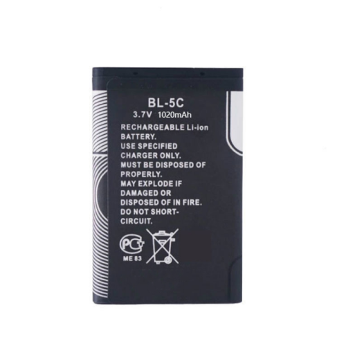 5C Bateri Li-ion BL-5C 3.7V 1020mAh yang boleh dicas semula