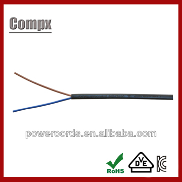 2x0.75mm2 H03VVH2-F pvc insulated electric power cable