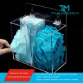 Distribuidor de luvas de acrílico transparente personalizado montado na parede