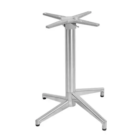 Cast Aluminum Four Feet Table Base Oxidized in Shiny Foldable Cross