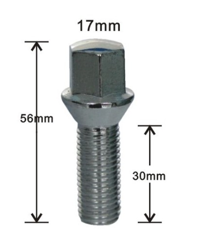 17mm kerusi conical hex lug bolts