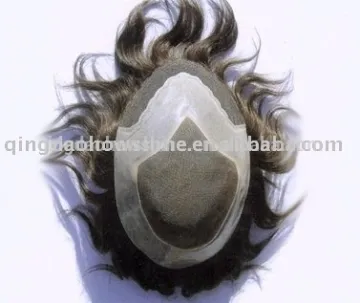 Aliexpress new arrival men hair toupee brazilian human hair piece toupee for black men