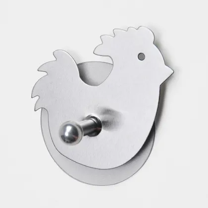 Lovely Design Duck Shape Stainless Hook With Removable Sticker