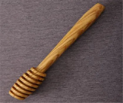 Olive Wood Honey Dipper - 7"