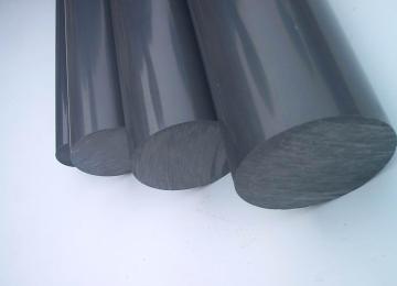 PVC rods with white, black, grey