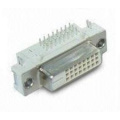 DVI 24+1 Female Angle DIP Connector