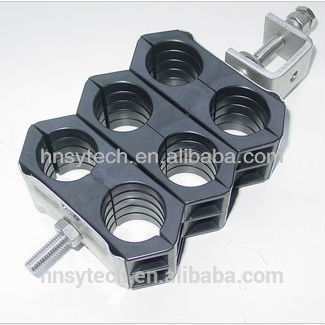 3 double holes feeder coaxial cable/ feeder coaxial clamp for 7/8" cable