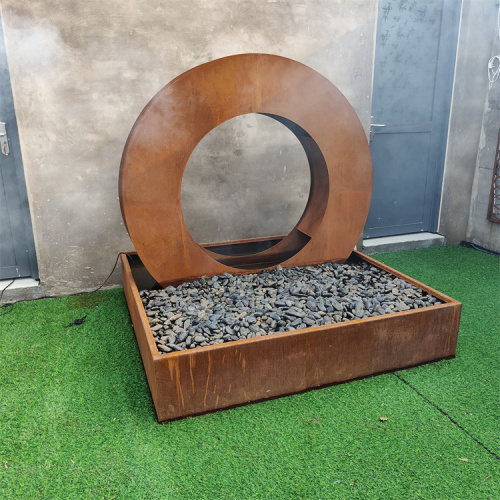 CORTEN steel water bowl decorative garden fountain/waterfall