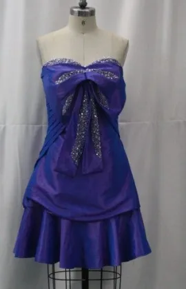 Handmade Sweetheart Neckline Strapless Western Wedding Bridesmaid Dresses With Bow Tie