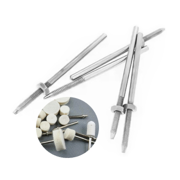 Dental Jewelry Rotary Tool Kit: Pointed Screw Mandrel Steel 2.35mm Shank Burr for Felt Cylinder Cone Bullet Buff