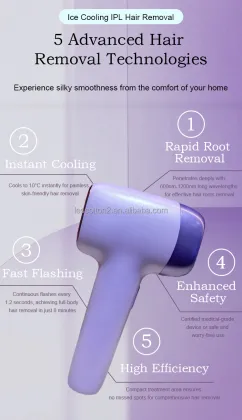 2024 Ice Point IPL Laser Hair Removal Device: Professional Portable Electric Flash Epilator for Permanent Hair Removal