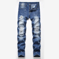 Jeans Ripped Paint Splash Masculino - Fábrica Personalizada por Atacado
