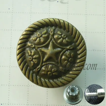 Fix copper buttons , star style buttons for cloth, buttons factory